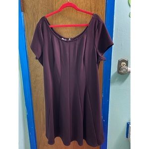Fit and Flare Merlot Ponte Dress